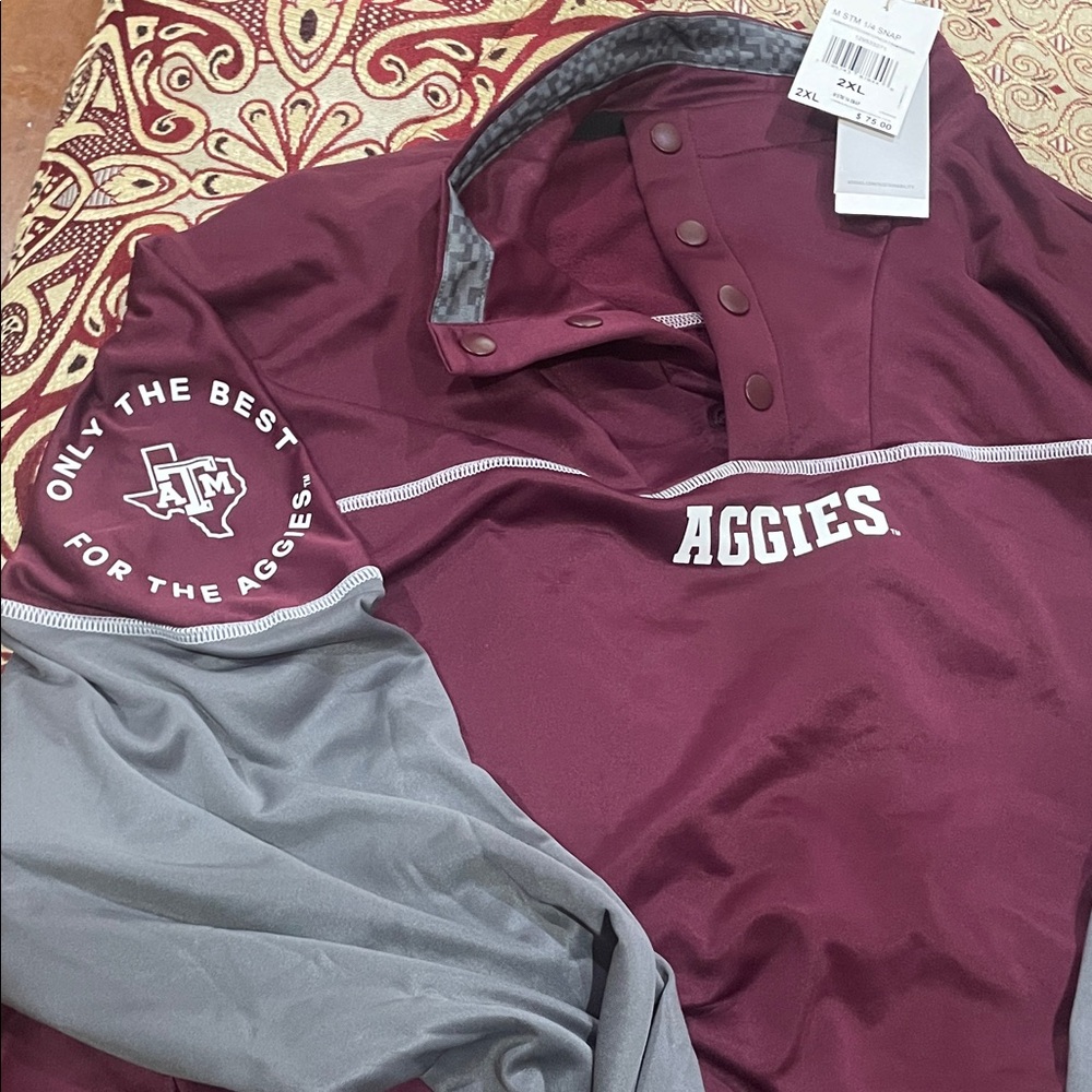 Texas A&M Adidas Maroon 1/4 Snap Pullover